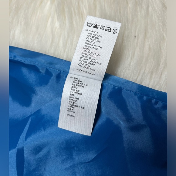 Reiss Harmony Royal Blue Sleeveless Cocktail Dress with Pockets Sz 4 - Picture 9 of 12